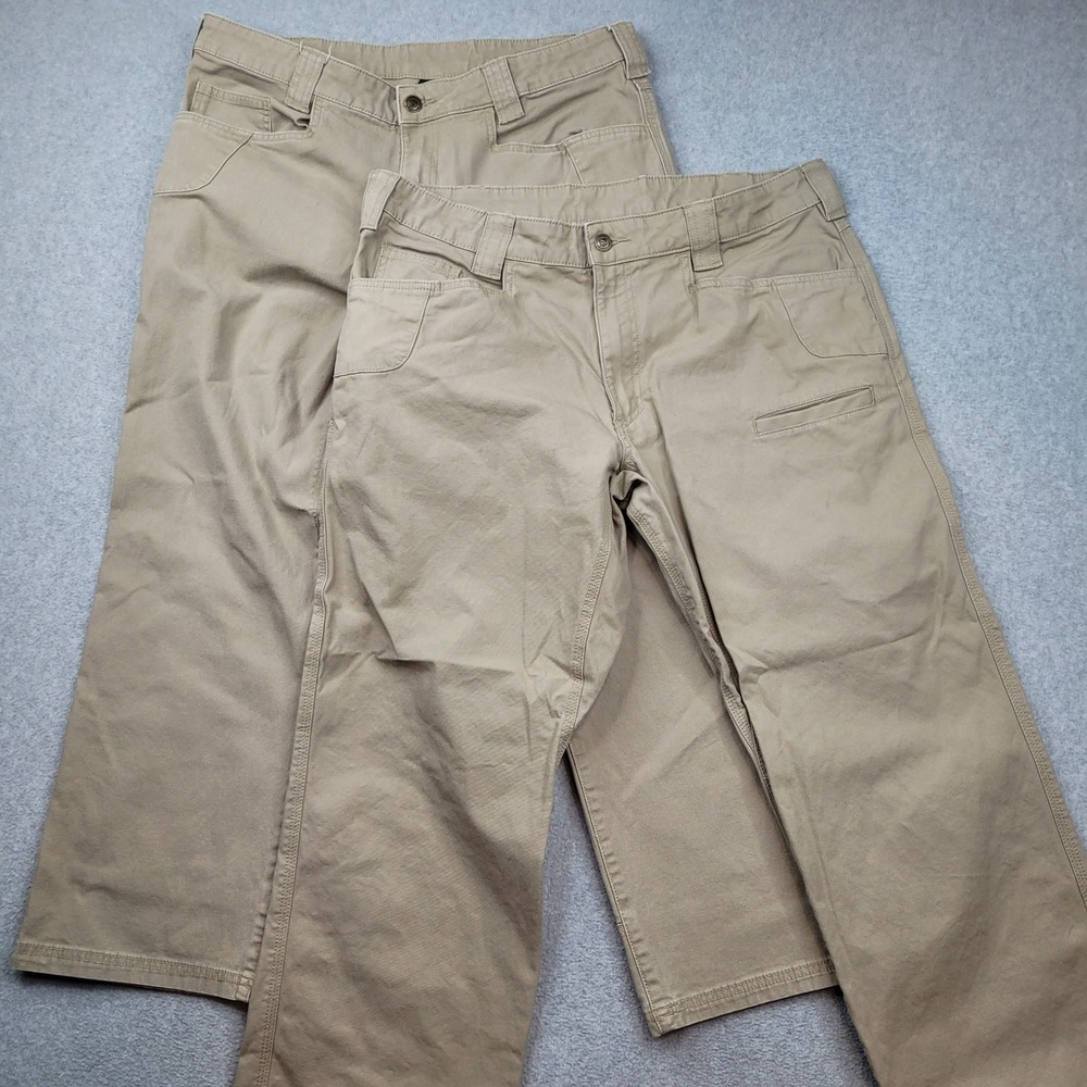 Noble Outfitters Canvas Work Pants Mens 36x30 Bundle Tan Stretch Utility Cargo